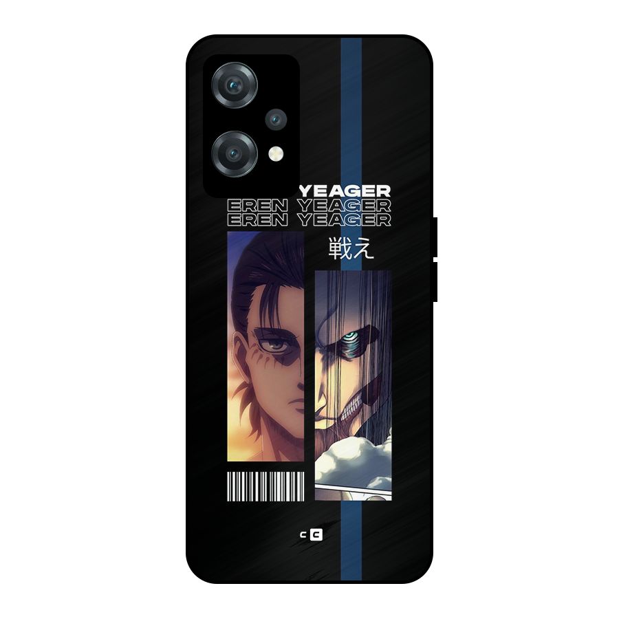 Eren Yeager Angry Metal Back Case for OnePlus Nord CE 2 Lite 5G