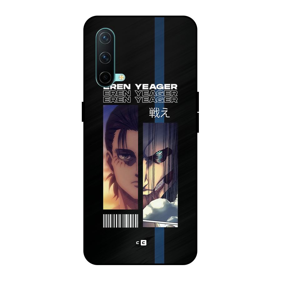 Eren Yeager Angry Metal Back Case for OnePlus Nord CE 5G