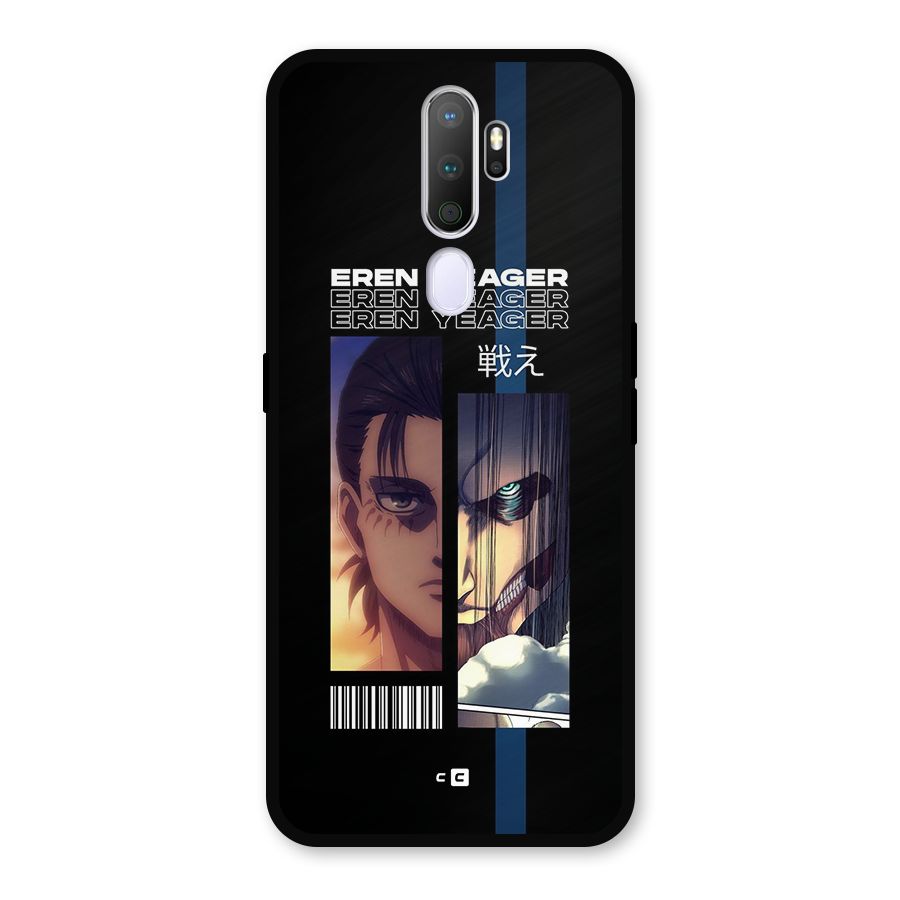 Eren Yeager Angry Metal Back Case for Oppo A5 (2020)