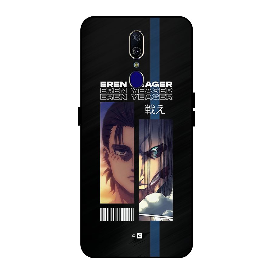 Eren Yeager Angry Metal Back Case for Oppo F11