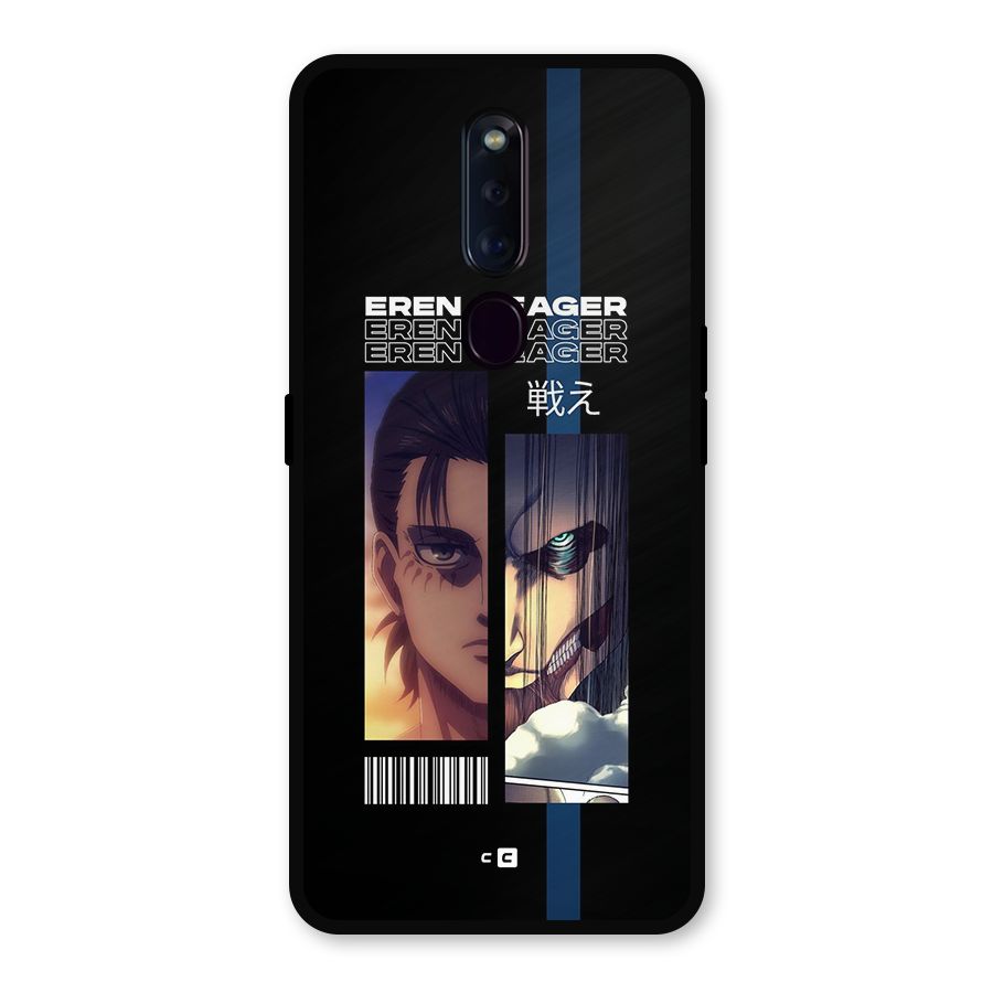 Eren Yeager Angry Metal Back Case for Oppo F11 Pro