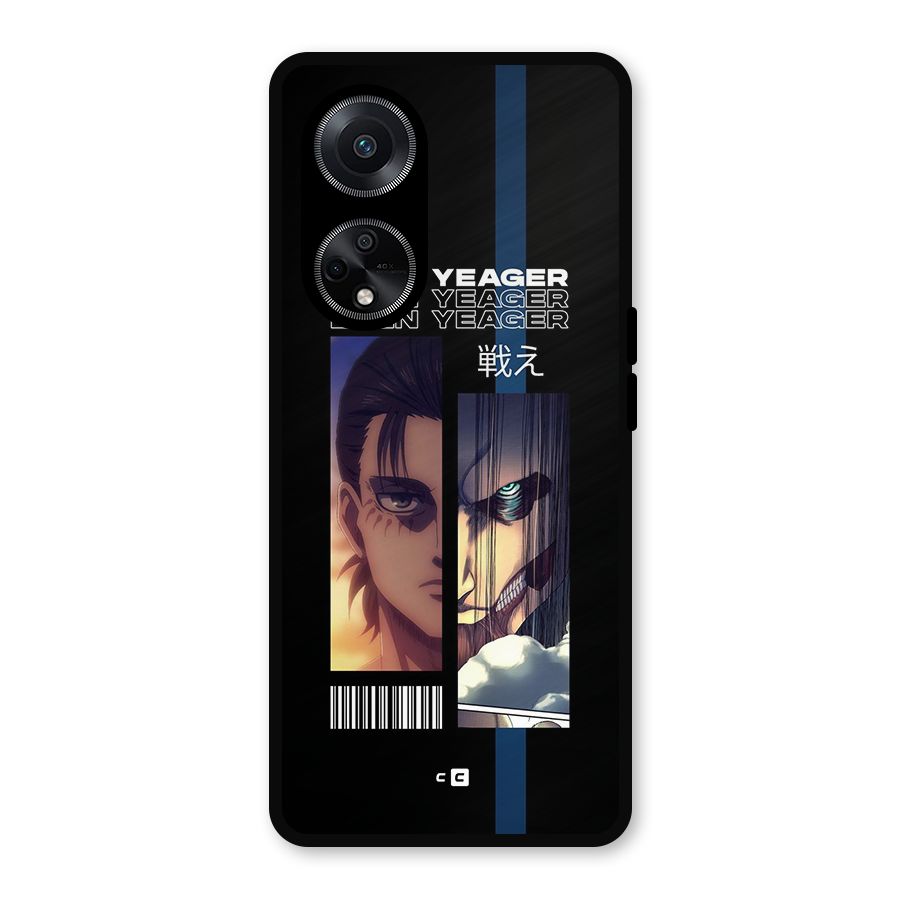 Eren Yeager Angry Metal Back Case for Oppo F23