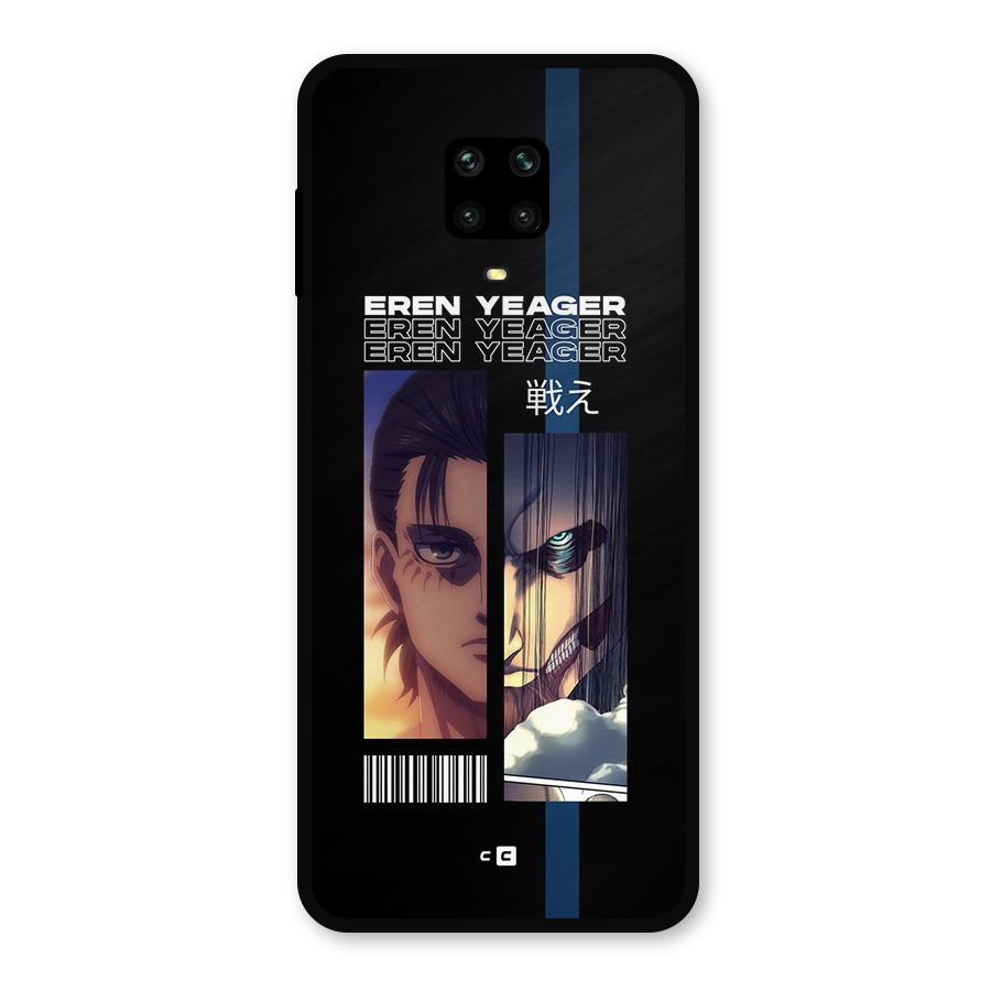 Eren Yeager Angry Metal Back Case for Poco M2
