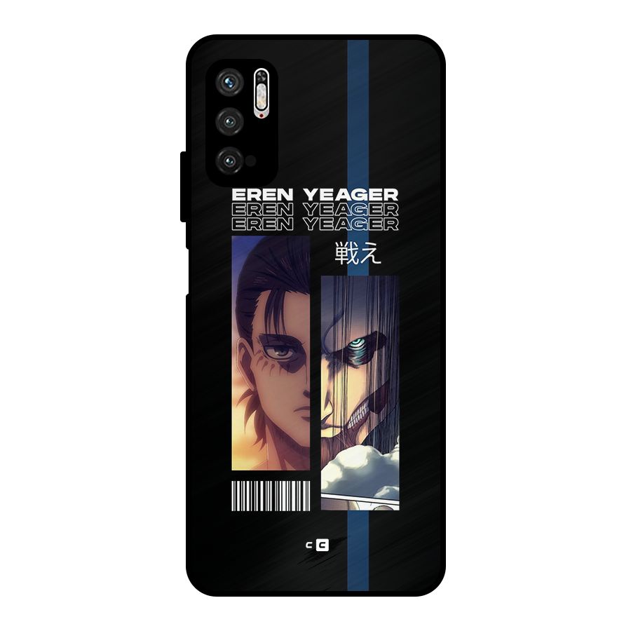 Eren Yeager Angry Metal Back Case for Poco M3 Pro 5G