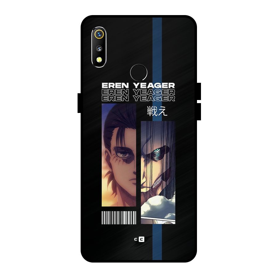 Eren Yeager Angry Metal Back Case for Realme 3i