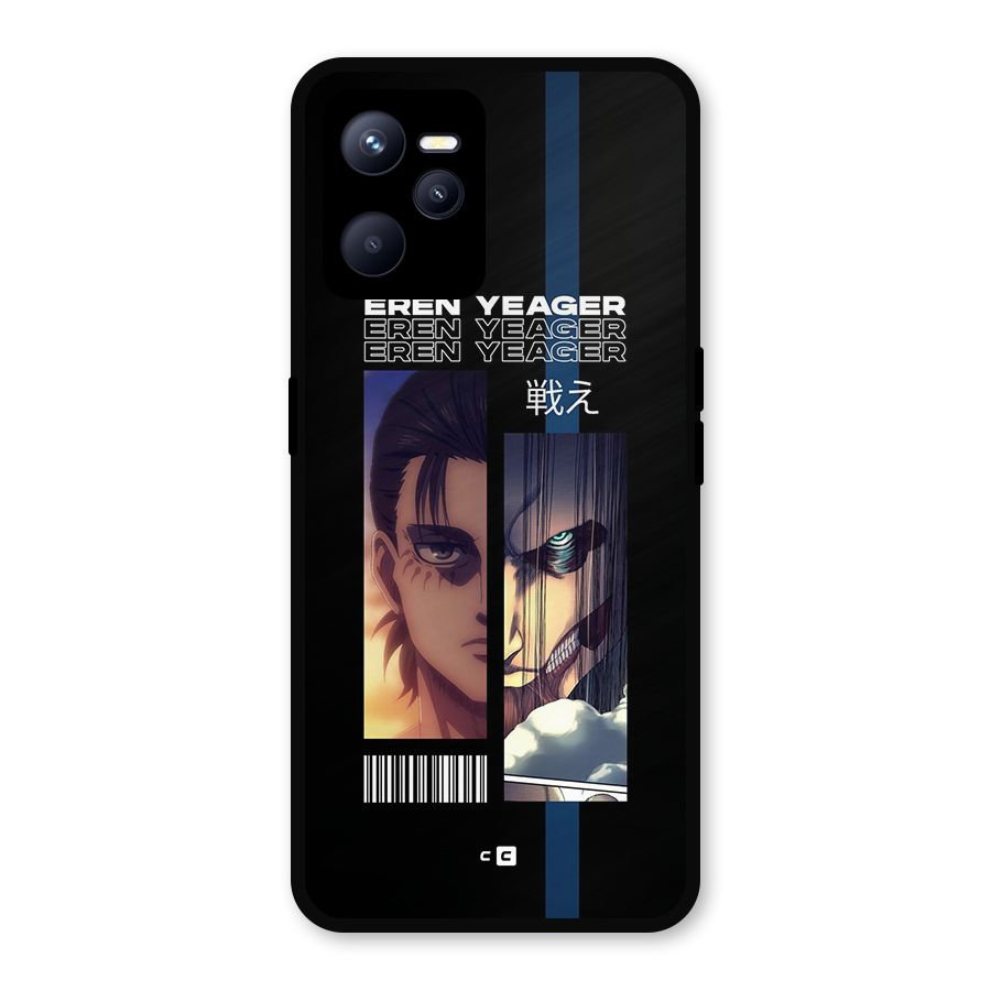 Eren Yeager Angry Metal Back Case for Realme C35