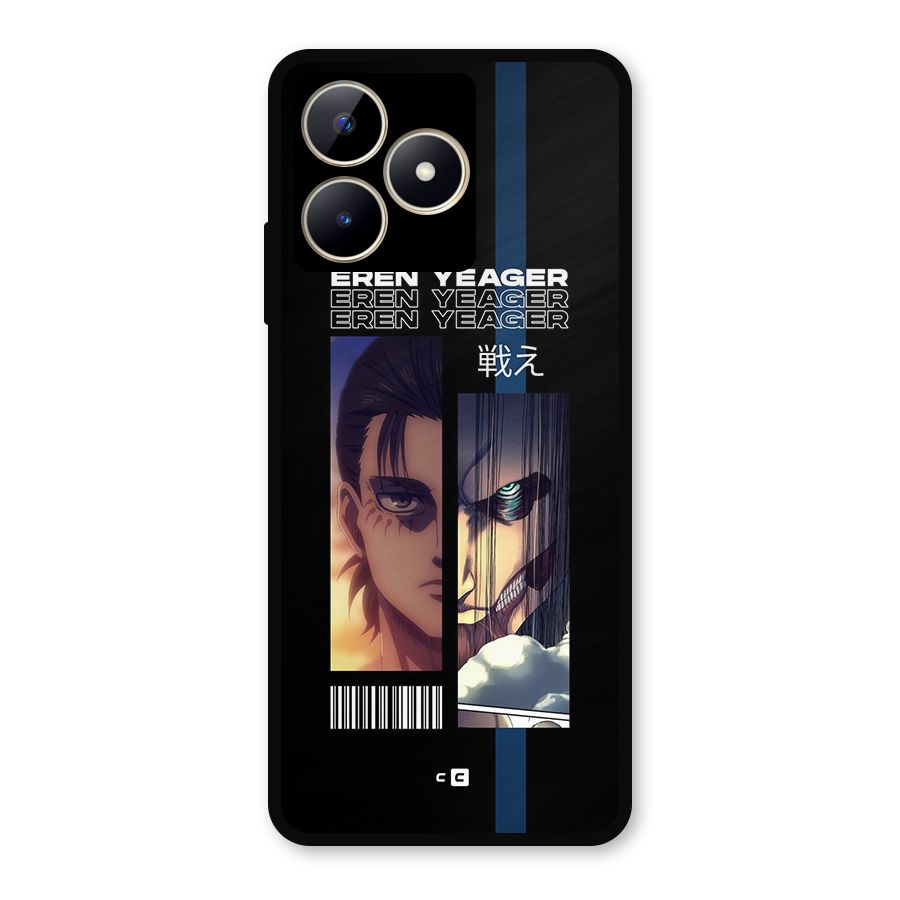 Eren Yeager Angry Metal Back Case for Realme C53