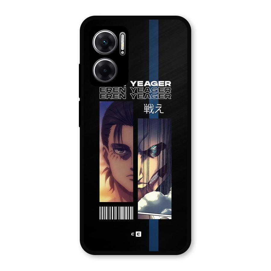 Eren Yeager Angry Metal Back Case for Redmi 11 Prime 5G