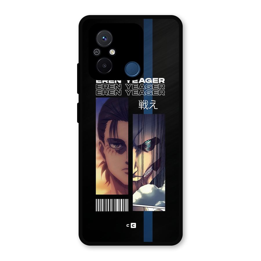 Eren Yeager Angry Metal Back Case for Redmi 12C