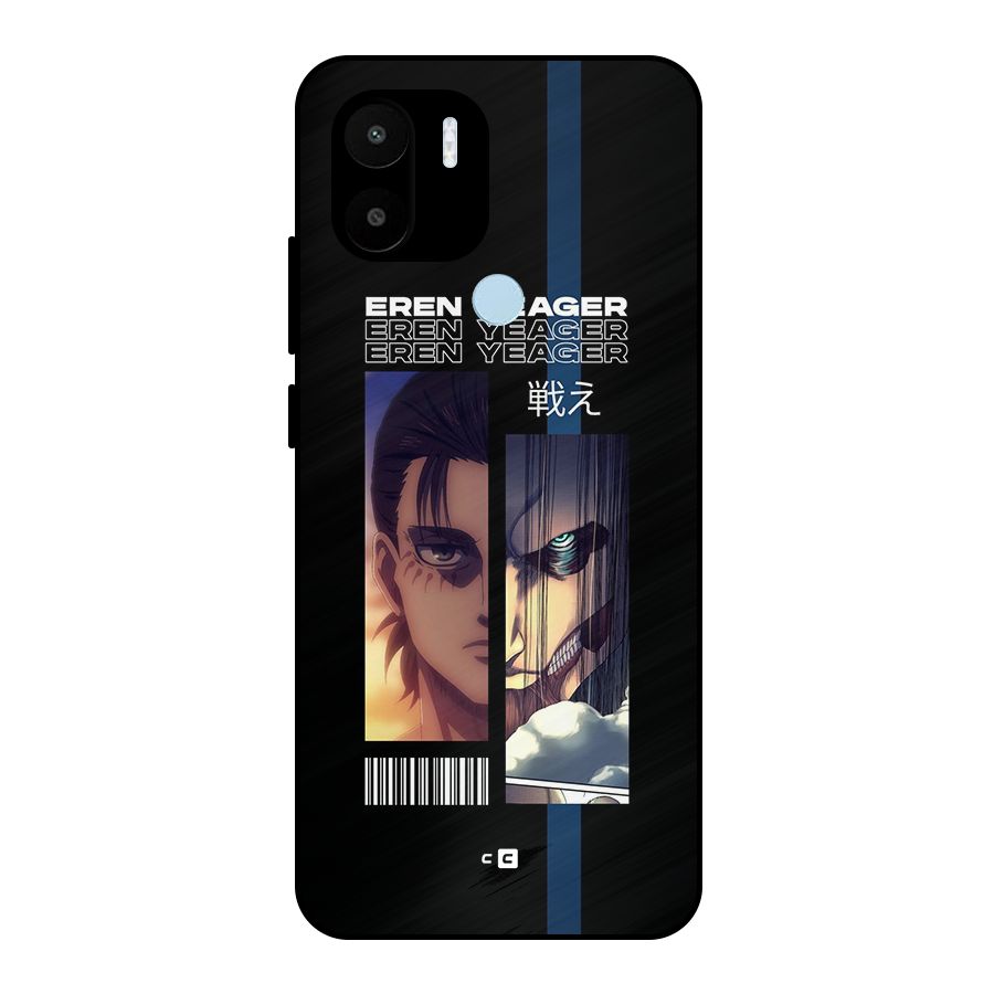 Eren Yeager Angry Metal Back Case for Redmi A2 Plus