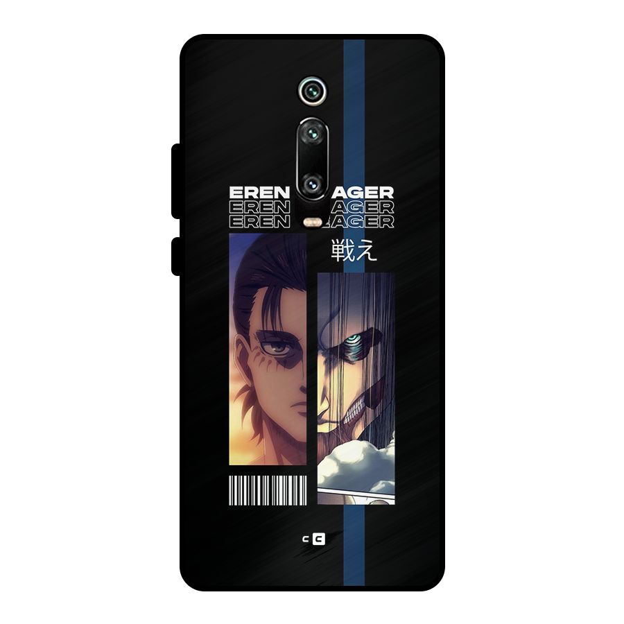 Eren Yeager Angry Metal Back Case for Redmi K20