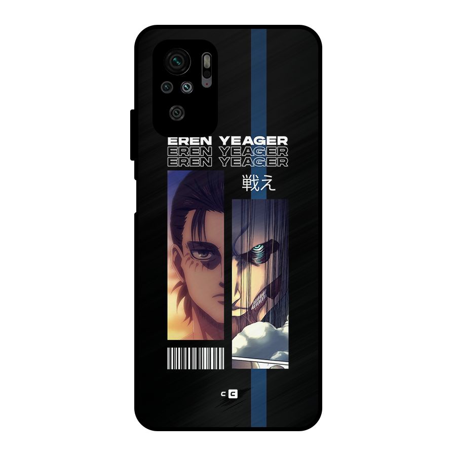 Eren Yeager Angry Metal Back Case for Redmi Note 11 SE