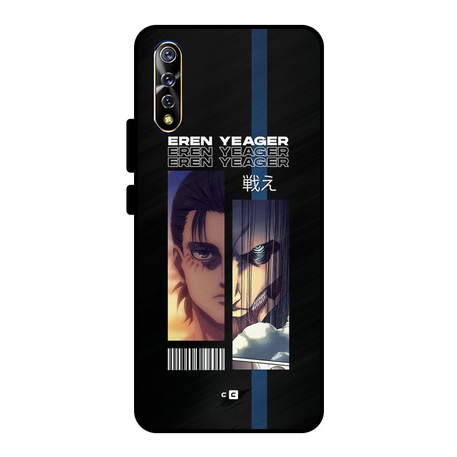 Eren Yeager Angry Metal Back Case for Vivo S1