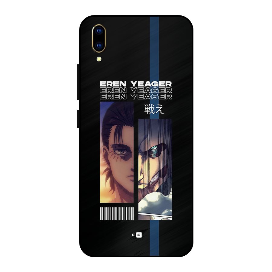 Eren Yeager Angry Metal Back Case for Vivo V11 Pro