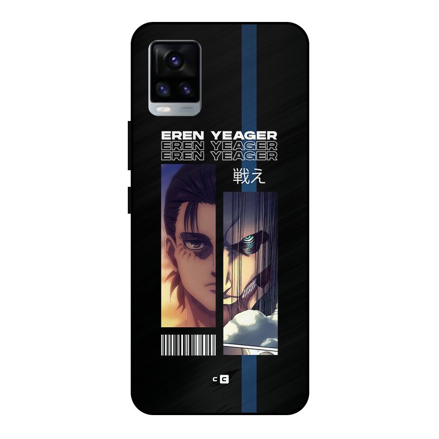 Eren Yeager Angry Metal Back Case for Vivo V20