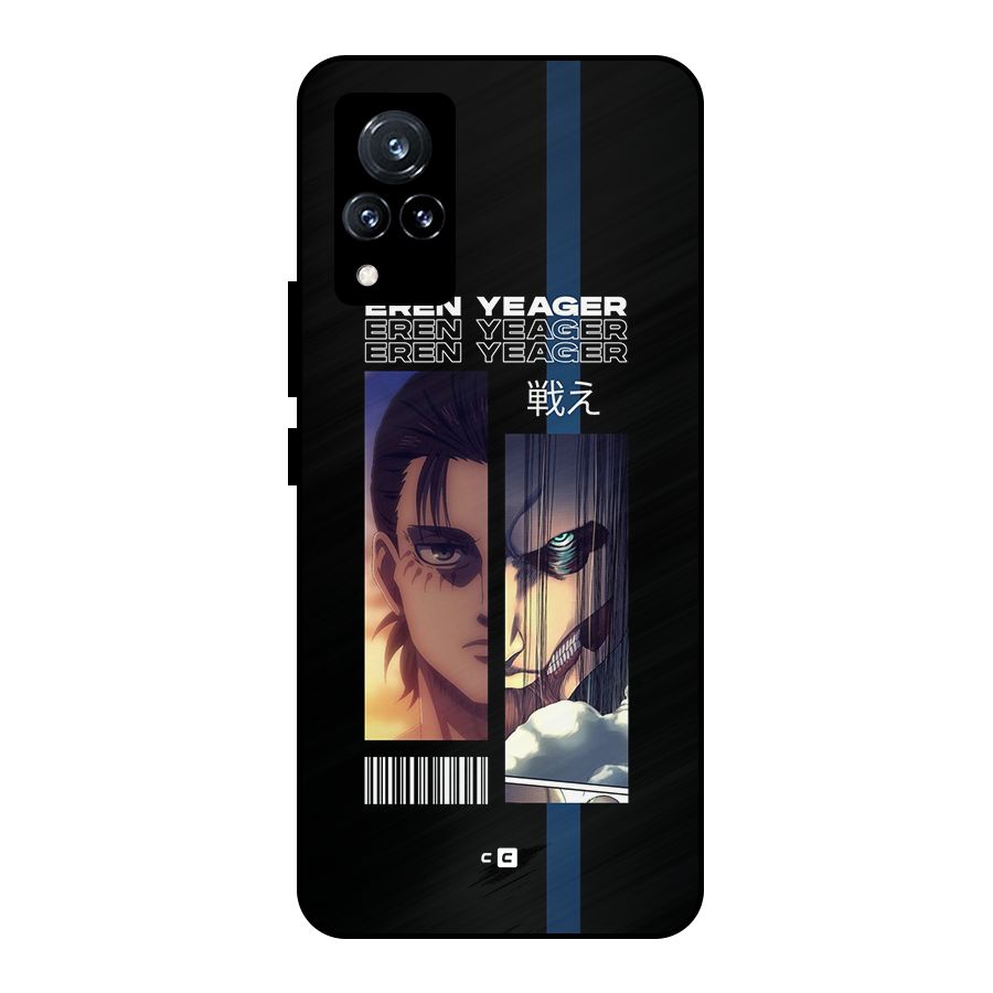 Eren Yeager Angry Metal Back Case for Vivo V21 5G