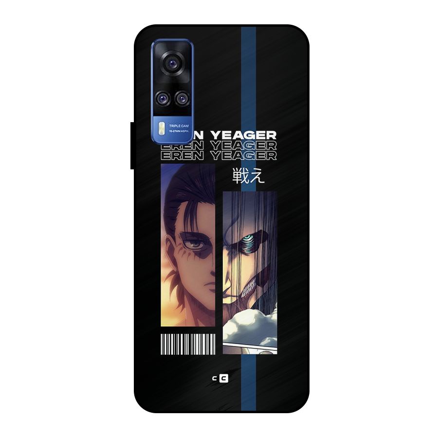 Eren Yeager Angry Metal Back Case for Vivo Y51