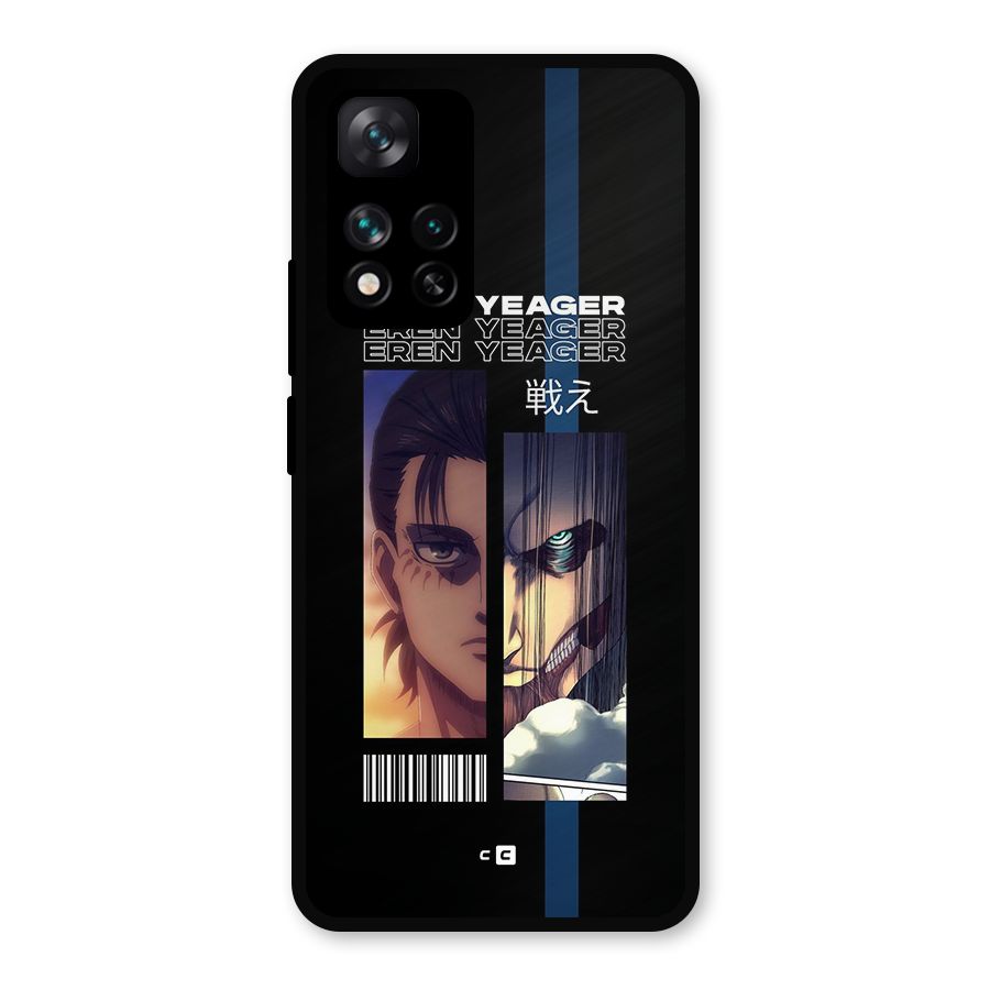 Eren Yeager Angry Metal Back Case for Xiaomi 11i Hypercharge 5G
