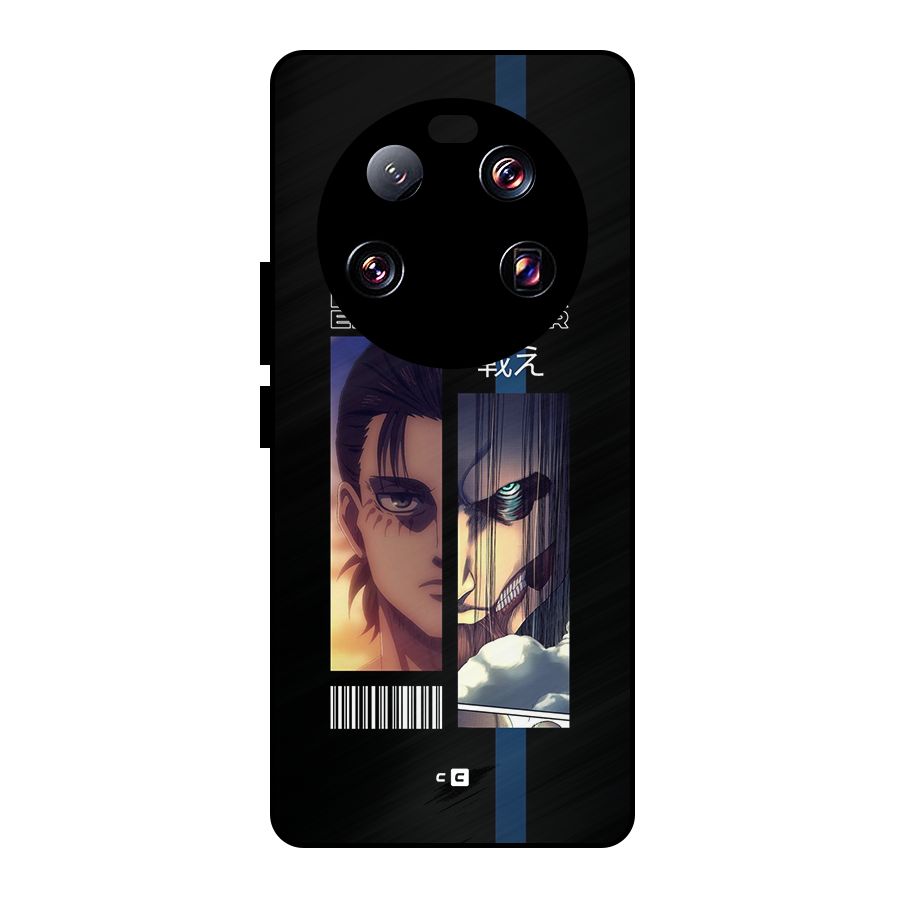Eren Yeager Angry Metal Back Case for Xiaomi 13 Ultra