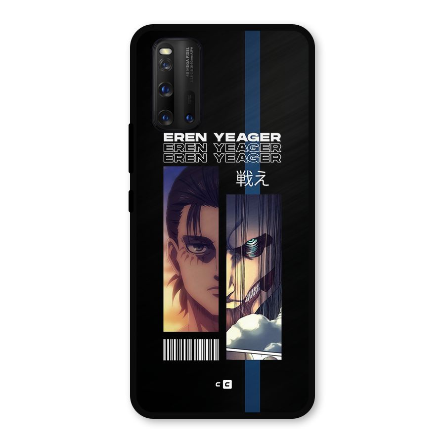 Eren Yeager Angry Metal Back Case for iQOO 3