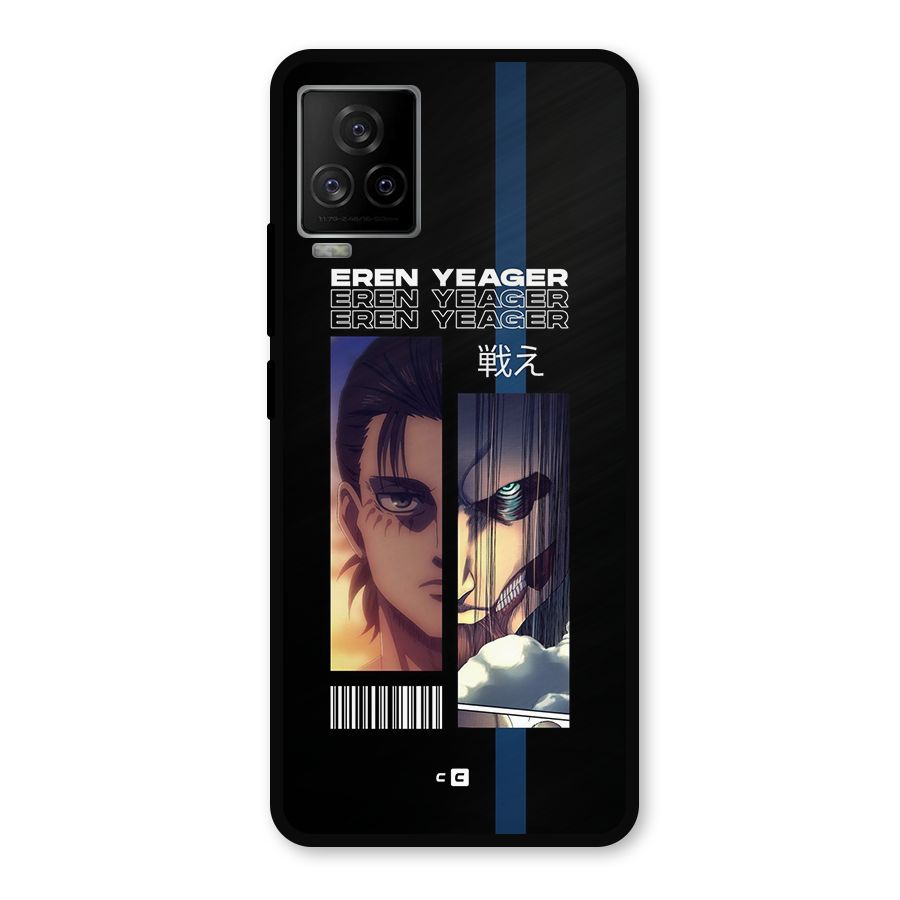 Eren Yeager Angry Metal Back Case for iQOO 7 Legend 5G