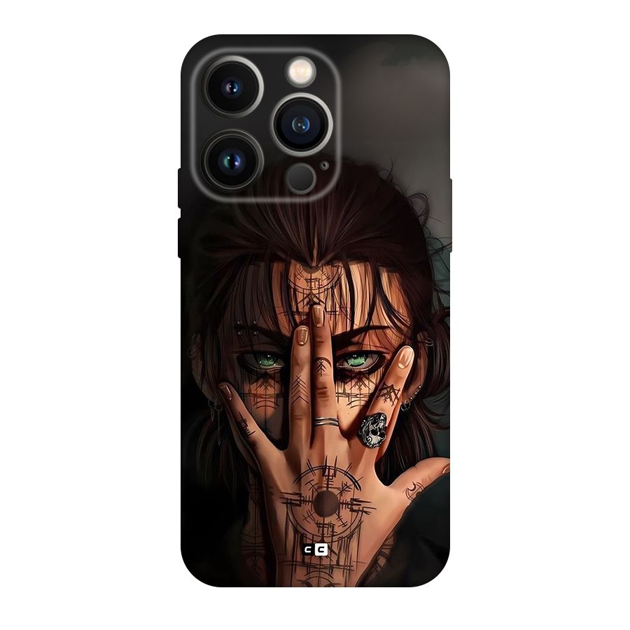 Eren Yeager Illustration Back Case for iPhone 14 Pro