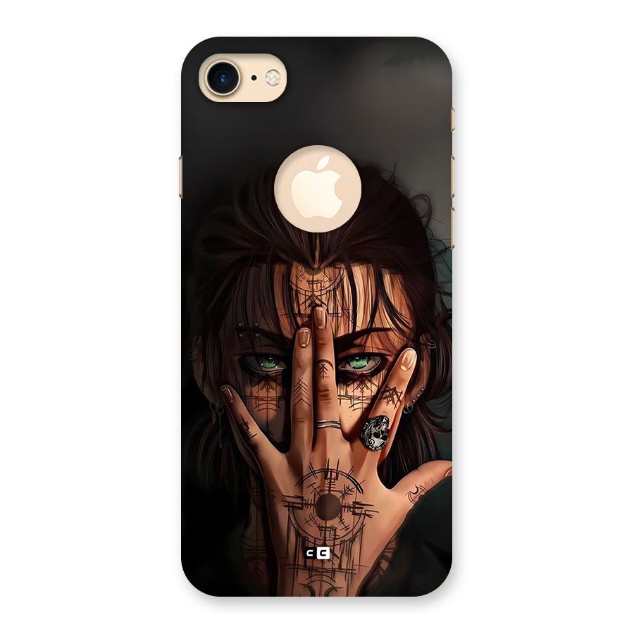 Eren Yeager Illustration Back Case for iPhone 8 Logo Cut
