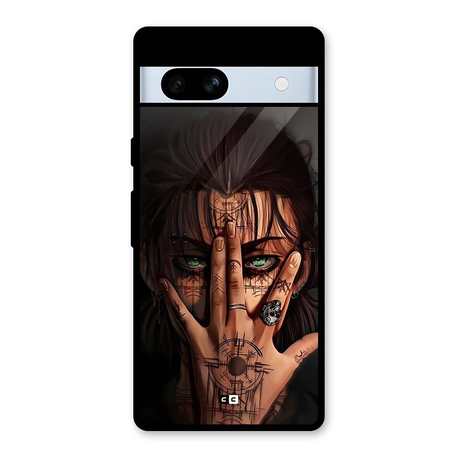Eren Yeager Illustration Glass Back Case for Google Pixel 7a