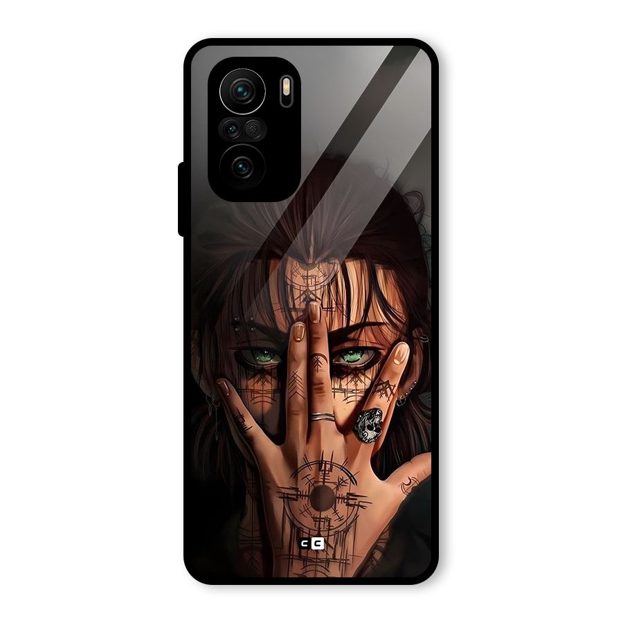 Eren Yeager Illustration Glass Back Case for Mi 11x