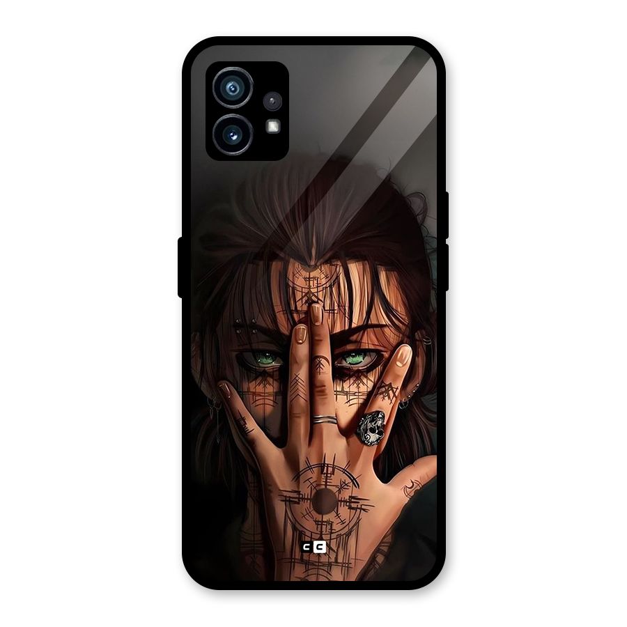 Eren Yeager Illustration Glass Back Case for Nothing Phone 1