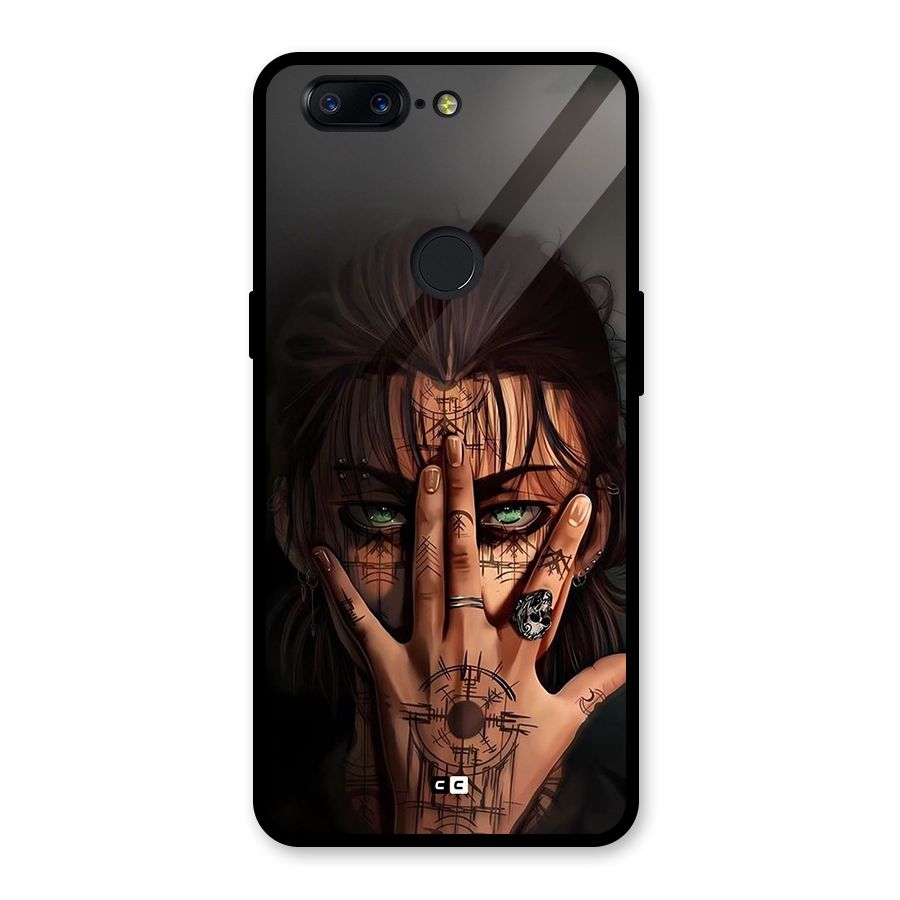 Eren Yeager Illustration Glass Back Case for OnePlus 5T