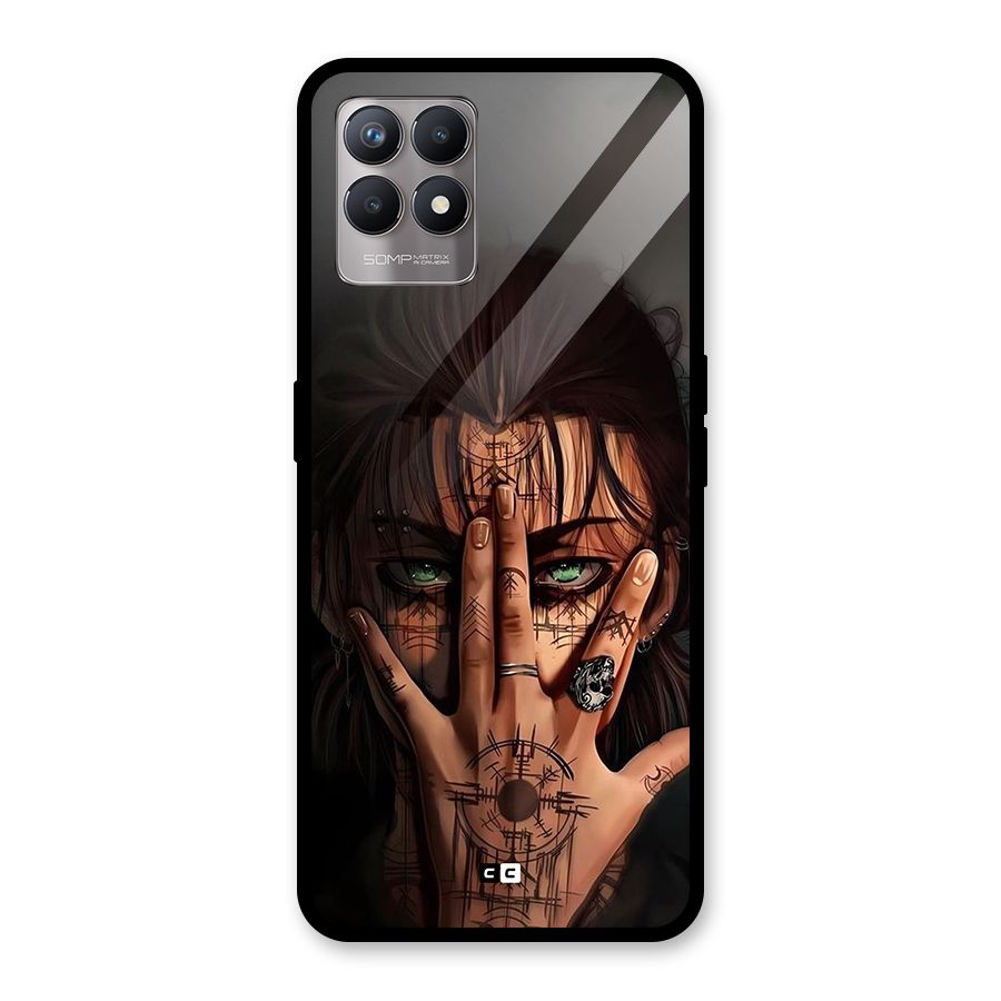 Eren Yeager Illustration Glass Back Case for Realme 8i