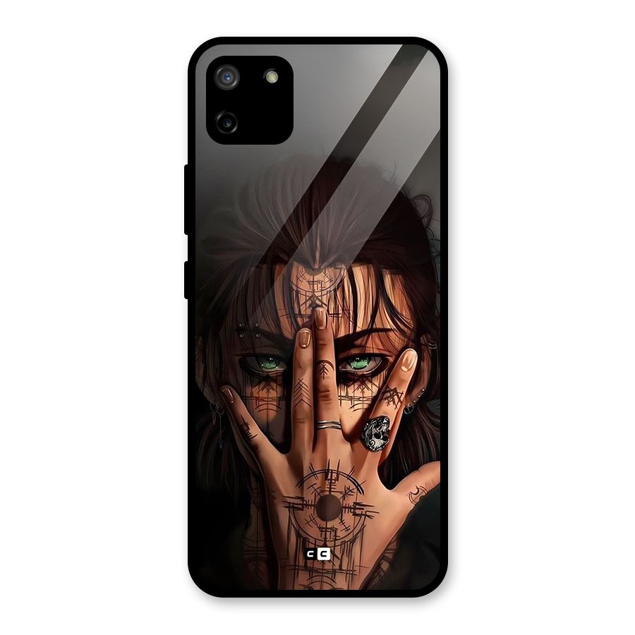 Eren Yeager Illustration Glass Back Case for Realme C11