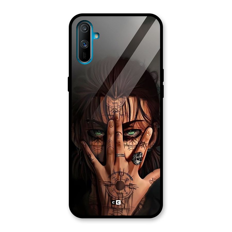 Eren Yeager Illustration Glass Back Case for Realme C3