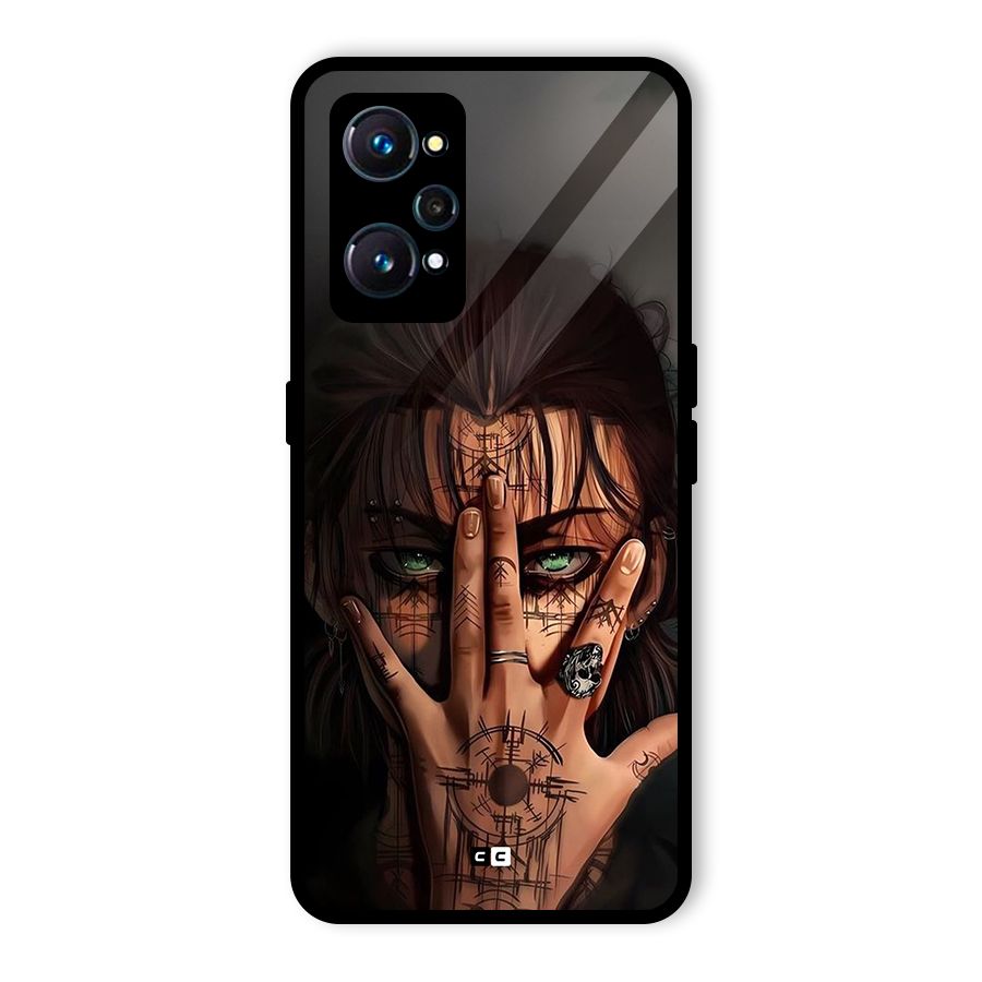 Eren Yeager Illustration Glass Back Case for Realme GT 2