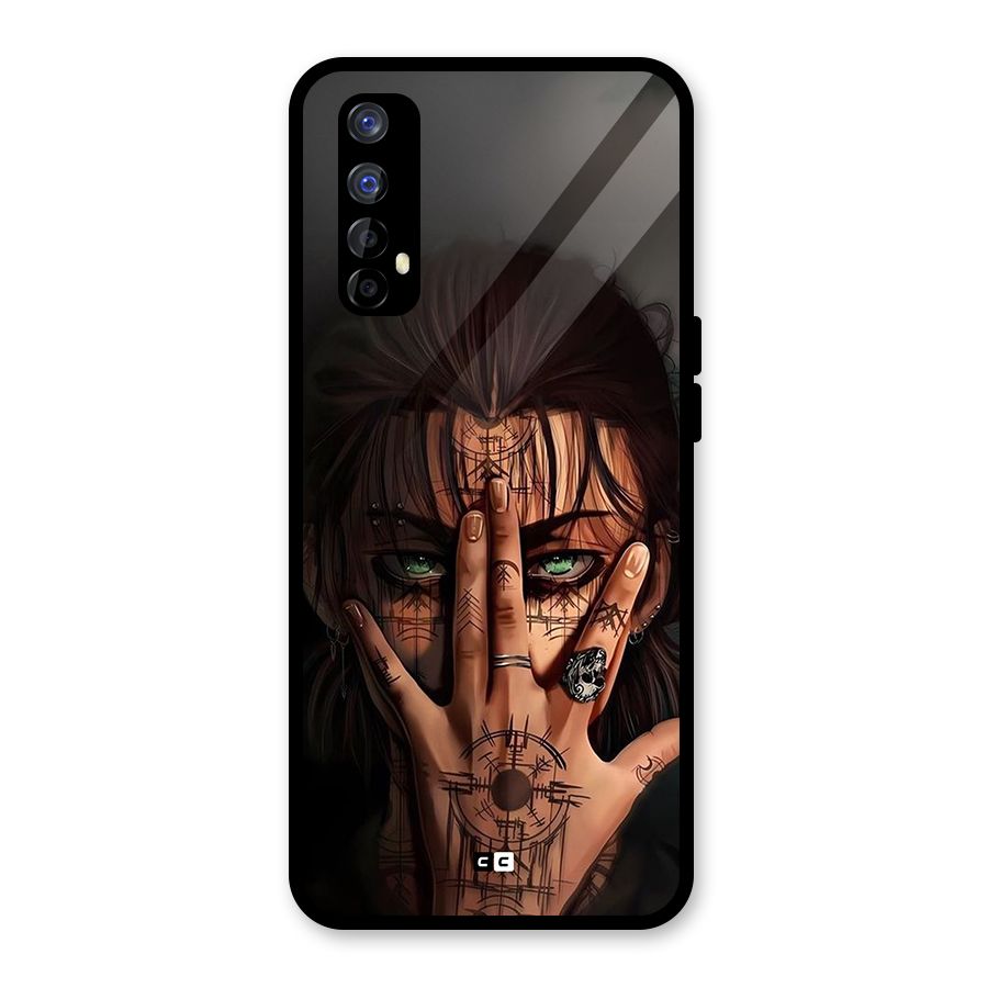 Eren Yeager Illustration Glass Back Case for Realme Narzo 20 Pro