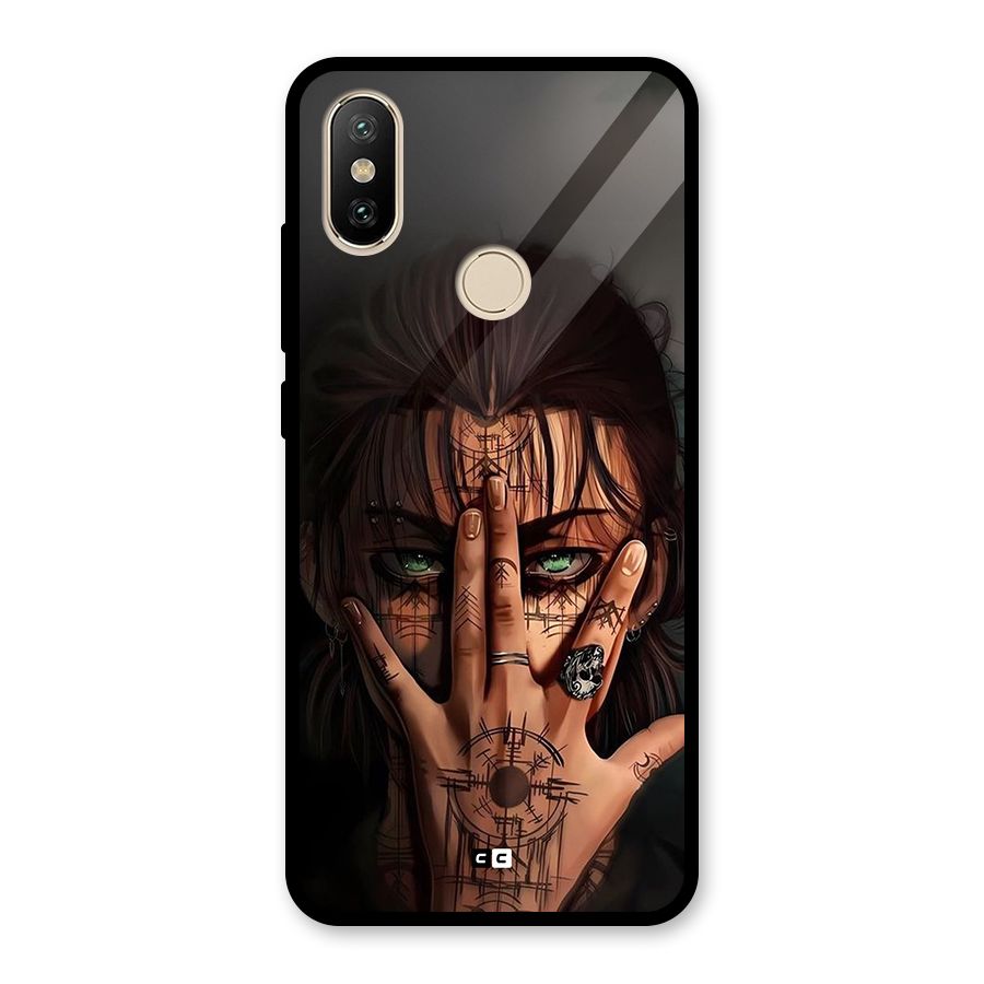 Eren Yeager Illustration Glass Back Case for Redmi A2