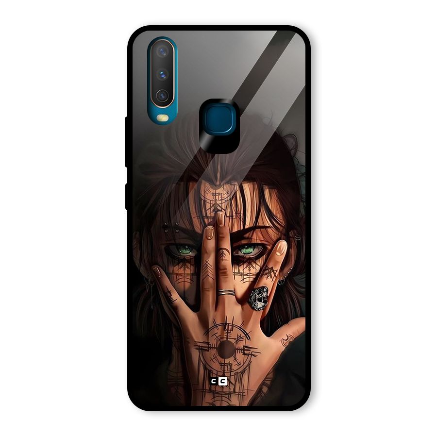 Eren Yeager Illustration Glass Back Case for Vivo U10