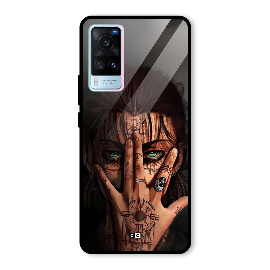 Eren Yeager Illustration Glass Back Case for Vivo X60