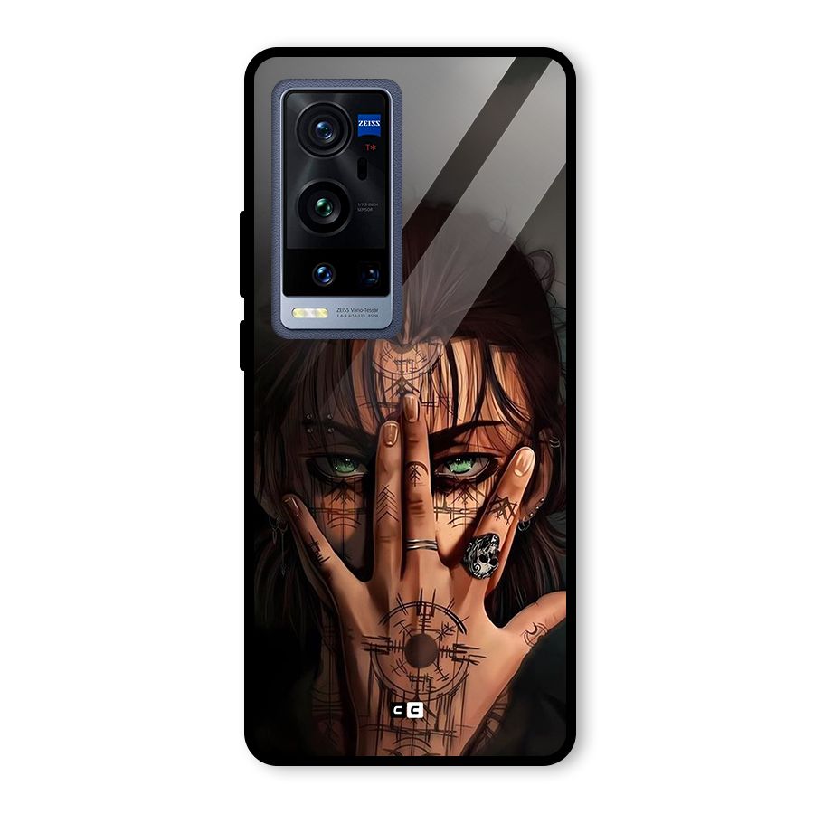 Eren Yeager Illustration Glass Back Case for Vivo X60 Pro Plus