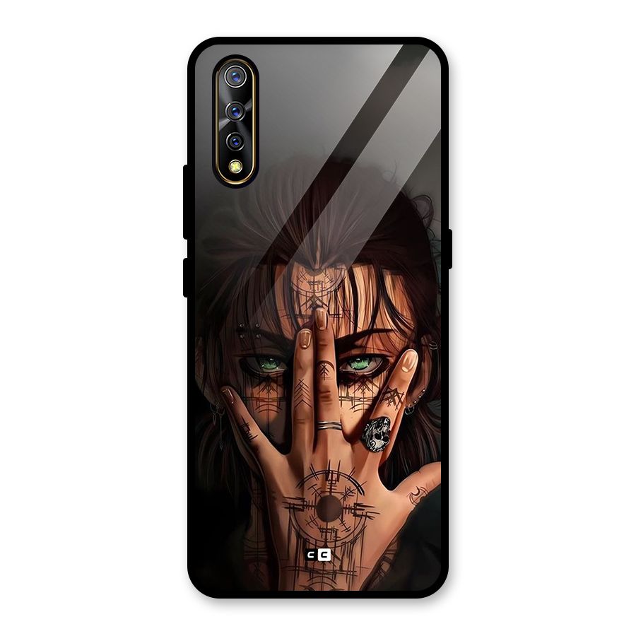 Eren Yeager Illustration Glass Back Case for Vivo Z1x
