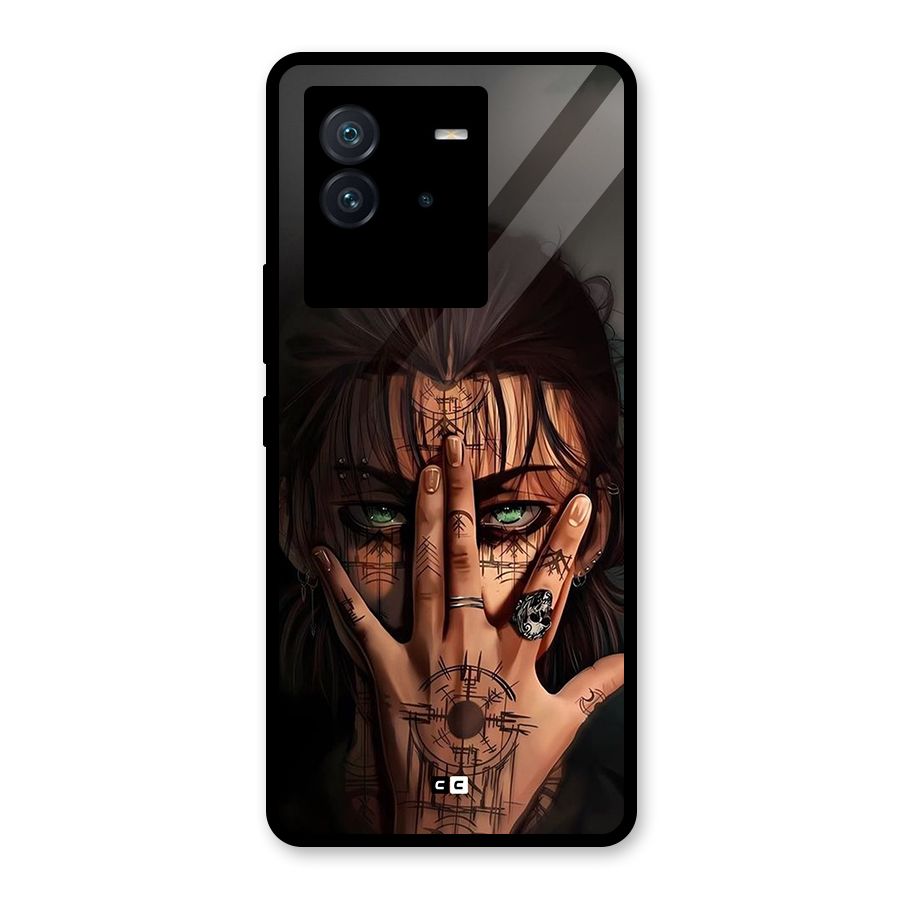 Eren Yeager Illustration Glass Back Case for Vivo iQOO Neo 6 5G