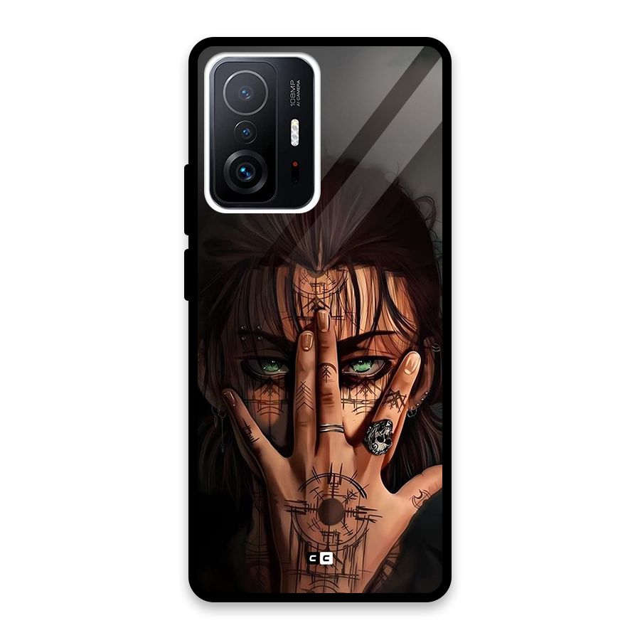 Eren Yeager Illustration Glass Back Case for Xiaomi 11T Pro