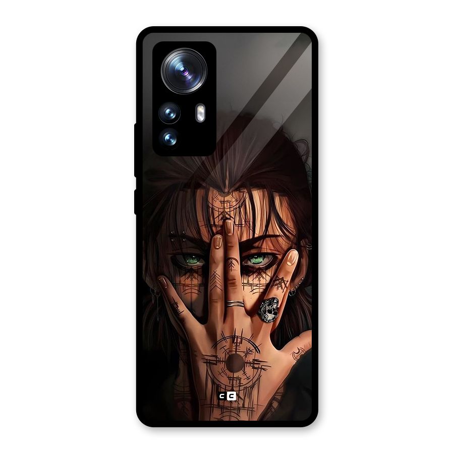 Eren Yeager Illustration Glass Back Case for Xiaomi 12 Pro