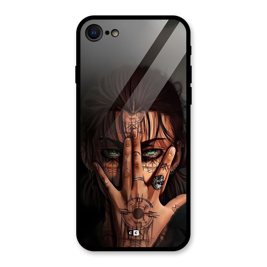 Eren Yeager Illustration Glass Back Case for iPhone 7