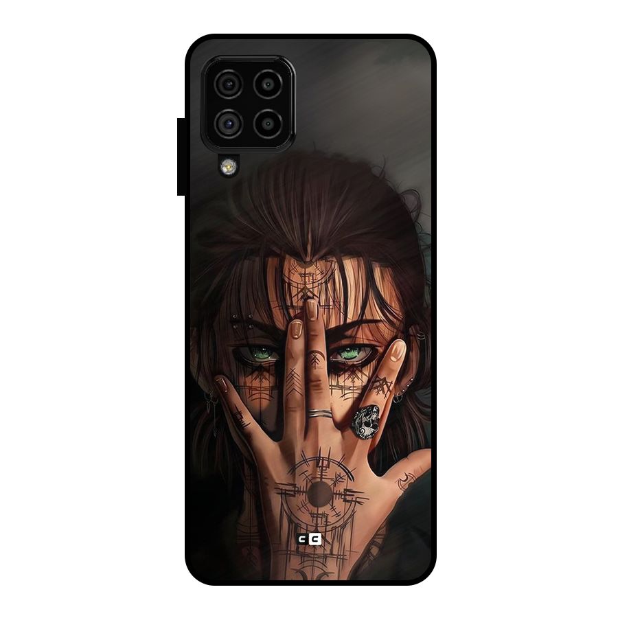Eren Yeager Illustration Metal Back Case for Galaxy A22 4G
