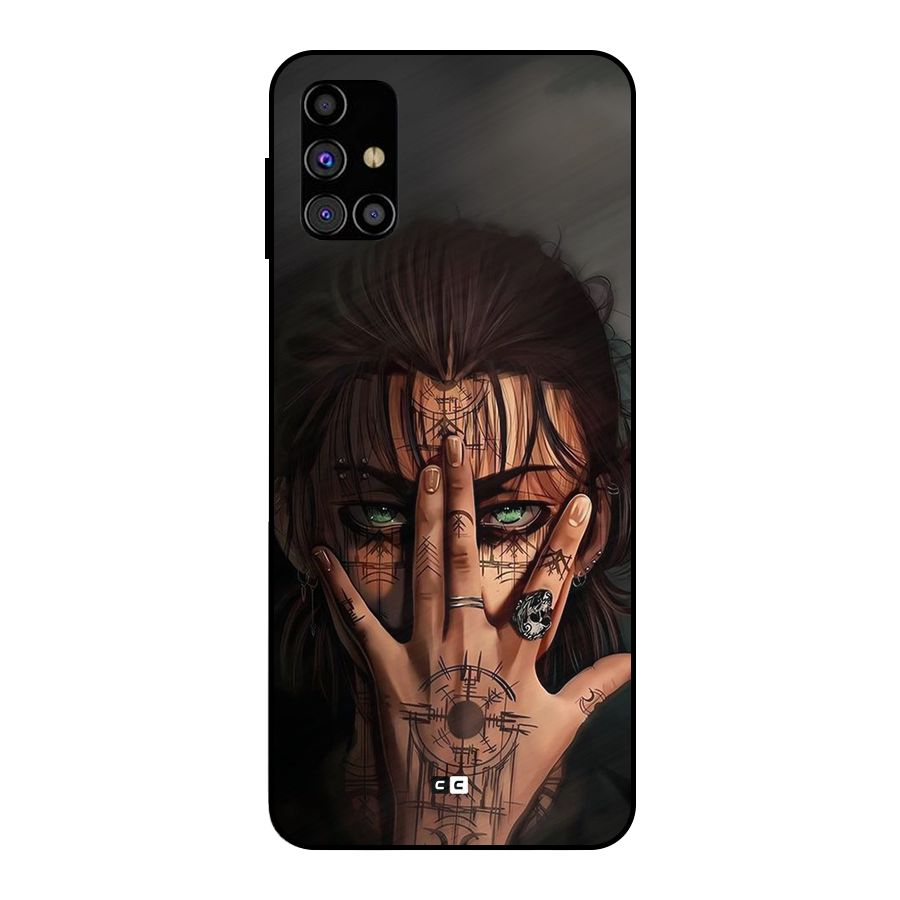 Eren Yeager Illustration Metal Back Case for Galaxy M31s