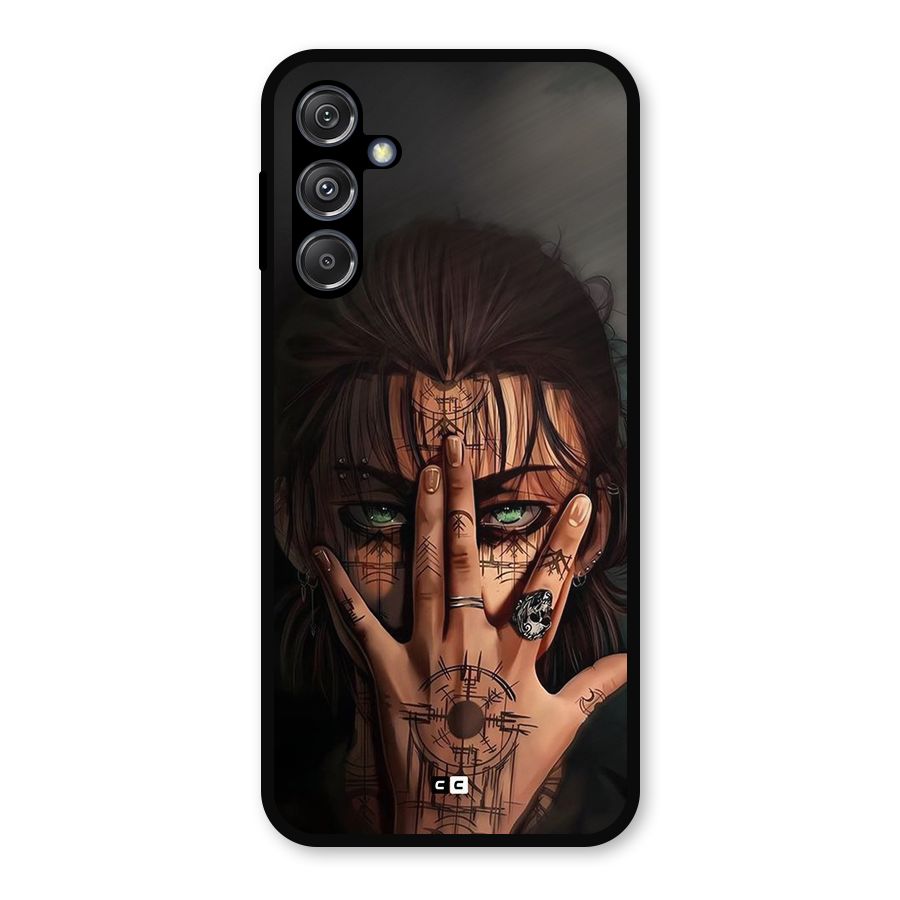 Eren Yeager Illustration Metal Back Case for Galaxy M34 5G