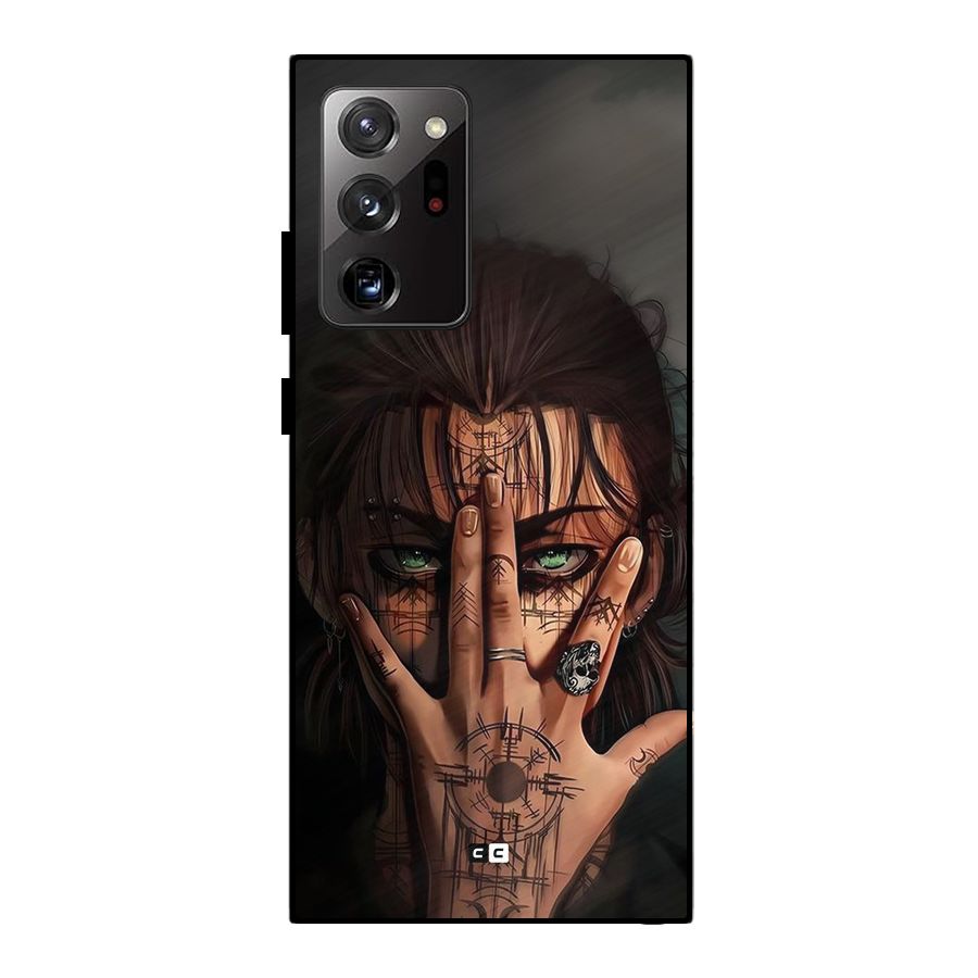 Eren Yeager Illustration Metal Back Case for Galaxy Note 20 Ultra 5G