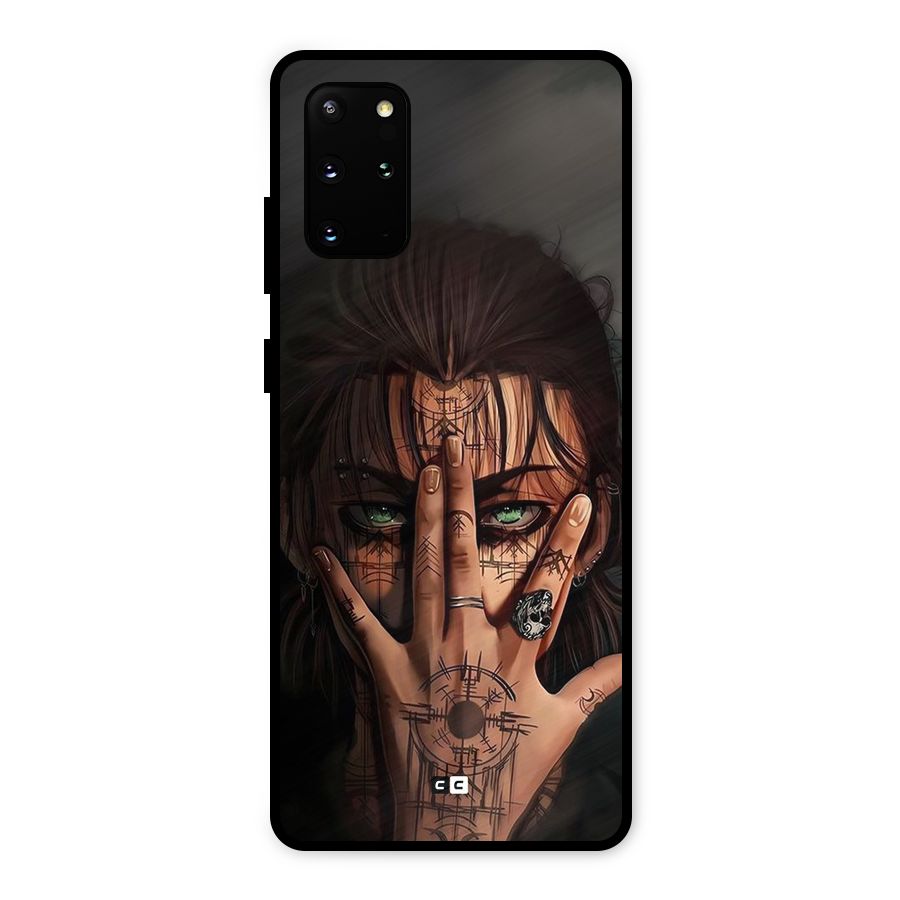 Eren Yeager Illustration Metal Back Case for Galaxy S20 Plus